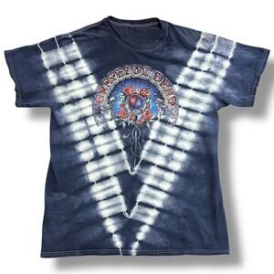 1994 Grateful Dead Steal Your Face Tie Dye Tee Shirt Mike DuBois Roses M